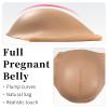 XRSMOU Silicone Fake Pregnant Belly, Lightweight Silicone Pregnant Belly Clothes, Artificial Simulated Skin and Adjustable,for Role-playing Cross-dressers (#3 L(7) view 4