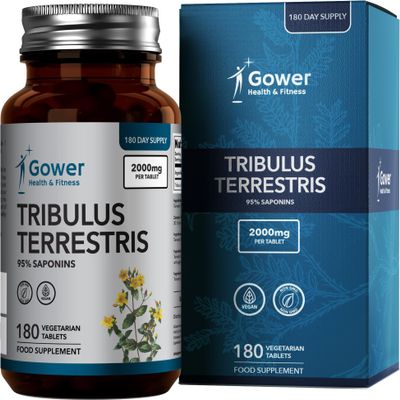 GH Tribulus Terrestris | 180 Tribulus Terrestris High Strength Tablets for Men and Women - 2000mg Trib per Tablet (from 20:1 Extract) | Non-GMO, Gluten & Allergen Free | Manufactured in The UK