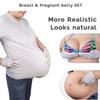 XRSMOU Silicone Pregnancy Belly Band Fake Breasts, G Cup Cotton Filling, Artificial Simulation Skin Inflatable and Adjustable,for Cosplay Crossdressers (#01 M belly) view 2