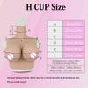 XRSMOU Silicone Breast Armor, H Cup Silicone Breasts, Realistic Fake Breasts for Drag Queens, Role Play (#1 Cotton Filler) view 4