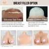 XRSMOU Silicone Breastplate, Artificial Skin, Cross-dressing Silicone Fake Vagina Pants for Transgender Queen Role Play, Set Of 2 (#03 F cup Cotton) view 3
