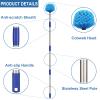 Cobweb Duster with Pole, 10ft Stainless Steel Pole Cobweb Brush with Medium-Stiff Bristles for Walls Beams Shelves Iight Fixtures and Window Screens view 2