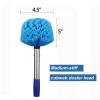 Cobweb Duster with Pole, 10ft Stainless Steel Pole Cobweb Brush with Medium-Stiff Bristles for Walls Beams Shelves Iight Fixtures and Window Screens view 3