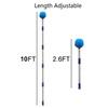 Cobweb Duster with Pole, 10ft Stainless Steel Pole Cobweb Brush with Medium-Stiff Bristles for Walls Beams Shelves Iight Fixtures and Window Screens view 4