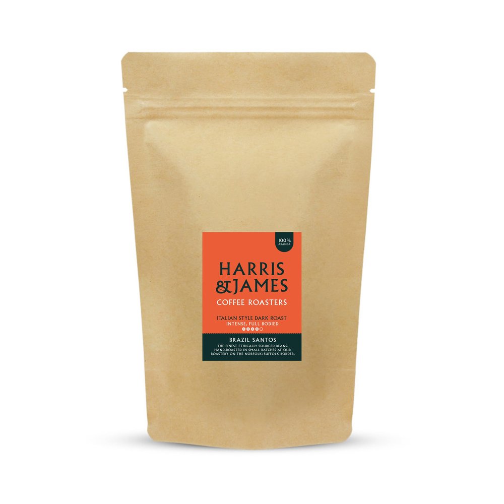 Harris & James Italian Blend Roasted Coffee Beans 1kg, Ideal for Bean to Cup Machine or Filter Coffee Machine, Light Acidity, Full Bodied & Well Balanced From 100% Arabica (Dark Roast)
