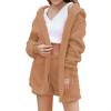 LOIJMK Fleece Pyjamas Short Women's Fluffy Plush Pyjamas Cardigan/Shorts/Crop Warm Tracksuit Warm Winter Hooded Jacket Plain Comfortable Loungewear Set Cuddly Suit Leisure Suit Women's Set 3 Pieces, view 1