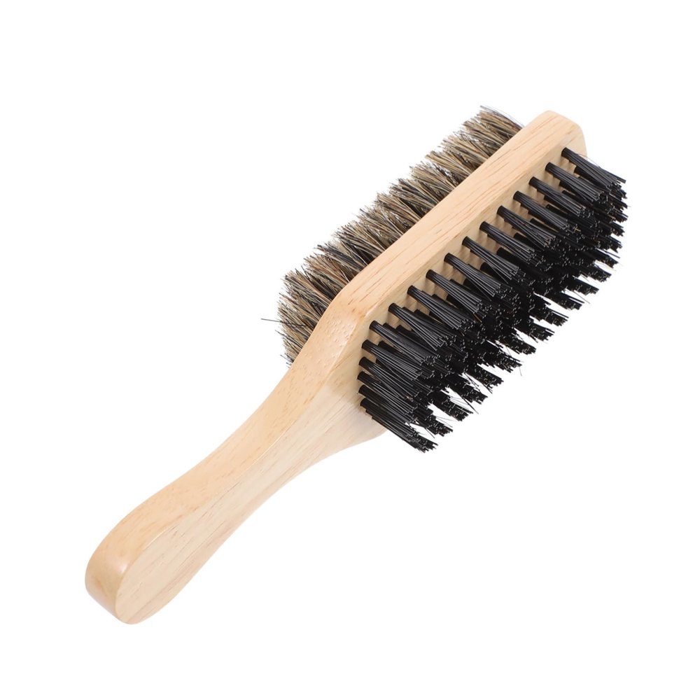 HAPINARY Vegan Beard Brush Soft Bristle Brush for Beard Grooming Barber Hair Men Hair Double-sided Shredded