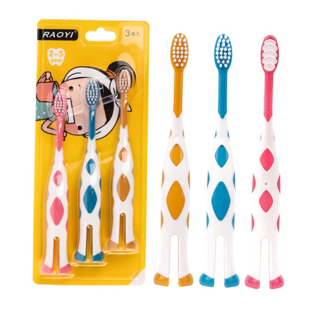 Gogogmee Soft Bristle Baby Toothbrush and Kid Tooth Brush 6pcs Set for Ages 2-5, Gentle Cleaning Ergonomic Handle, Suitable for Toddlers Daily Dental Care