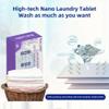 Natural laundry detergent 120 tablets dissolvable washing machine laundry detergent, fresh natural floral scent, powerful cleaning, portable, neat, environmentally friendly, no plastic bottles view 2