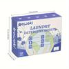 Natural laundry detergent 120 tablets dissolvable washing machine laundry detergent, fresh natural floral scent, powerful cleaning, portable, neat, environmentally friendly, no plastic bottles view 3