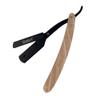 Gabri Folding Cut Throat Razor Authentic - Premium Barber Straight Razor for Men's Shaving - Single Blade Razor (Wood (Natural)) view 4