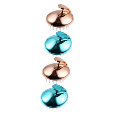 Healvian 4pcs Hair Scalp Massager Shampoo Brush for Shower Bathing Head Scrubber Bristles for Hair Treatment and Massage