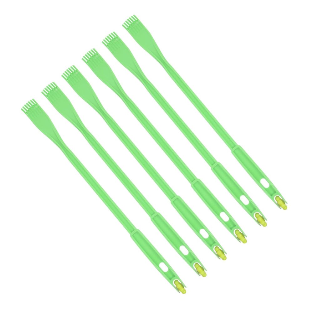 ORFOFE 5pcs Green Back Scratcher with Rolling Massage Balls, Manual Body Scratcher and Shoulder Massager for Itching Relief and Muscle Relaxation