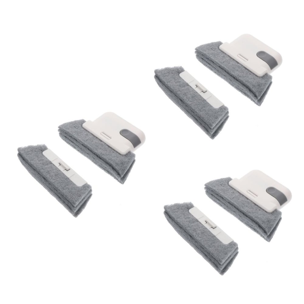KOMBIUDA 3pcs Window Cleaning Brush with Replacement Brush for Window Track Groove Cleaner for Home Use for Tight Spaces and Corners