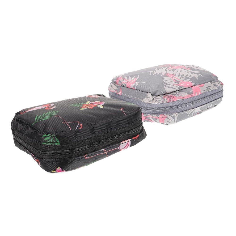 HAPINARY 2pcs Tampon Holder Bag Girls Sanitary Napkin Storage Compact Menstrual Pad Pouch Portable Toiletry Bags