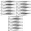 CANIGHT 3sets Stainless Steel Stamp Tweezers Precision Tweezers for Eyelashes Certified Lash Applicator Tools 10pcs*3 view 1
