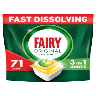 Fairy Original All in One Dishwasher Tablets Lemon, 71 pcs