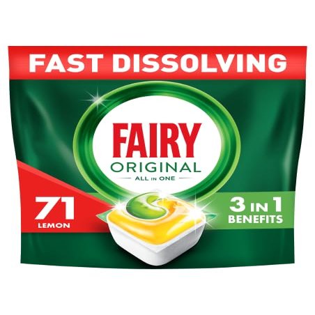 Fairy Original All in One Dishwasher Tablets Lemon, 71 pcs