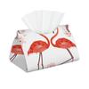 Flamingos Lotus Tissue Box Cover, Tissue Box Holder, Facial Box Cover for Storage on Bathroom Vanity, Countertop, Bedroom Dresser view 1