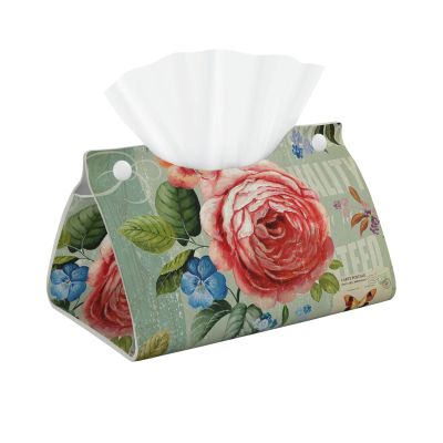 European Style Flower Tissue Box Cover, Tissue Box Holder for Tabletop Desk, Decorative Box Covers, Accessories for Home Car Office