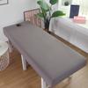 LDLCYCN Waterproof Massage Bed Cover with Face Hole Cooling Thin Spa Massage Table Protective Cover Massage Bed Sheet Cover Elastic Band Edge All-Round Wrap Square Round Head,Gray,185 * 70cm(R) view 1