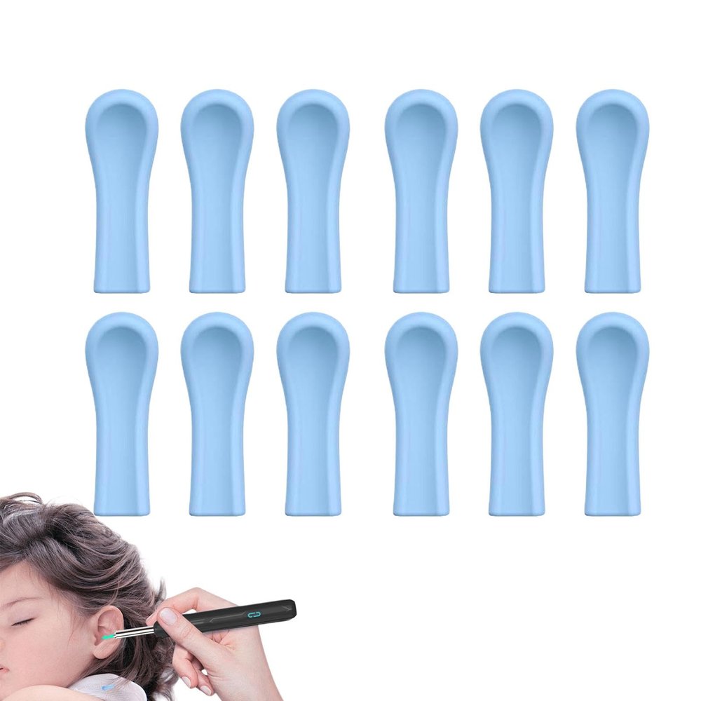 Jubepk Silicone Ear Spoon Tips,Silicone Ear Camera Replacement Heads - Quick Disassembly Ear Camera Accessory for Most Visual Ear Scoop Devices