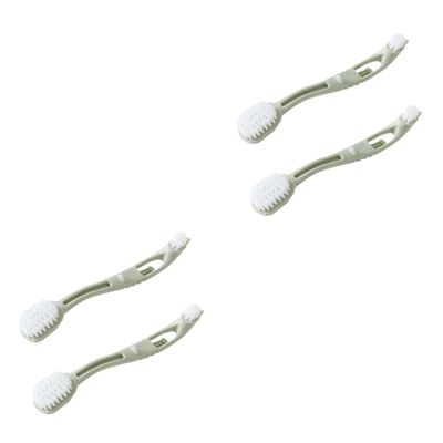 Healvian 4pcs Non-slip Shoes Multifunctional Double Head Laundry Brush for Cleaning Shoe Polish Brush Bristle Crevice Cleaning for Outdoor Sweeping and Lint Removal