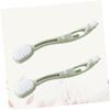 Healvian 4pcs Non-slip Shoes Multifunctional Double Head Laundry Brush for Cleaning Shoe Polish Brush Bristle Crevice Cleaning for Outdoor Sweeping and Lint Removal view 3