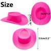100PCS Toy Cowboy Hat Mini Cap Mirror Ball Accessories Decoration Mini Pink Straw Hat Christmas (PINK) view 2