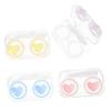 Anneome 4pcs Travel Organizer Case Small Cosmetic Lens Container Material Portable Box for Daily Use view 1