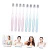 BCOATH Crystal Silver Ion Toothbrush Set, 6pcs Wide Head Soft Bristle Oral Care Toothbrushes for Adults, Travel and Home Use, Green Pink Colors view 2