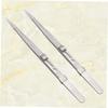 HAPINARY 2pcs Steel Jewelry Tweezers Set for Nail Art Professional Pointed Tweezers Kit Lock and Non-Slip for Repair and DIY view 3