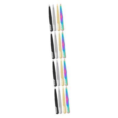 Beatifufu 16pcs Professional Eyebrow Tweezers Precision Plucking Tools for Facial Hair Eyelash Extensions and Grooming Portable Design