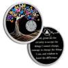 15 Years Sobriety Coin Butterfly Tree of Life AA Chips and Medallions Sobriety Recovery Chip Sober Token Sobriety Gifts for Men Women Celebrating Alcoholics Anonymous Recovery view 1