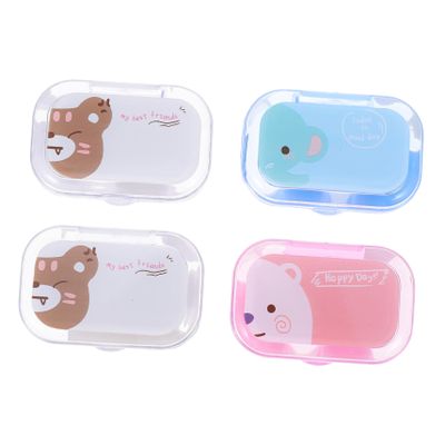 Healvian Portable Cartoon Contact Case Contacts Box for Daily Eye Storage Lightweight and Travel-Friendly Holder