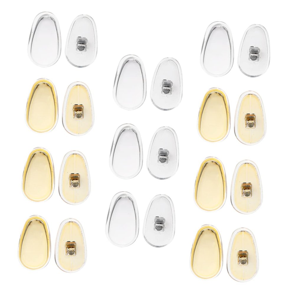 BCOATH 12pairs Silicone Non-slipping Eyeglasses Nose Pads for Glasses Frame Nose Glasses Grip