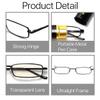 VANANA Slim Pocket Reading Glasses, Blue Light Blocking Magnifying Glasses, Metal Frame Spring Hinge Compact Readers with Portable Clip Case, Unisex for Men Women, Pack of 2 (Black, 2.5, x) view 2