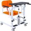 Hydraulic Patient Lift Transfer Chair for Home,Hydraulic Patient Lift Wheelchair for Home Portable Transfer Nursing Chair Lifter 180 Split Seat Cushion Bathroom Bedside Commode(Orange) view 1