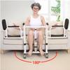 Hydraulic Patient Lift Transfer Chair for Home,Hydraulic Patient Lift Wheelchair for Home Portable Transfer Nursing Chair Lifter 180 Split Seat Cushion Bathroom Bedside Commode(Orange) view 2