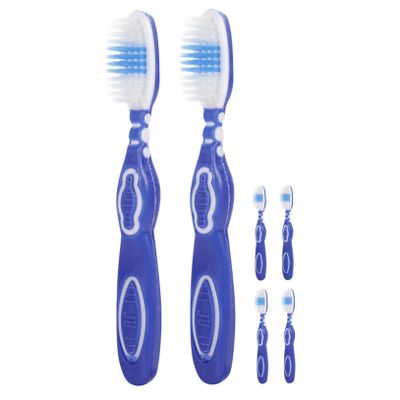 Healeved 6pcs Mini Toothbrush Toothbrush Portable Handle for Prison Daily Use Tooth Cleaning Teeth Accessories