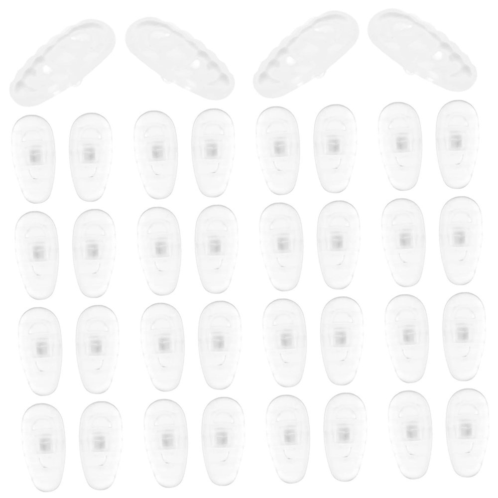 Anneome 20pairs Silicone Nose Pads Replacement Flexible Non Slip for Glasses Eyewear Comfortable Fit Eyeglasses Parts Eyewear Accessories