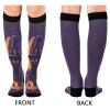 SKYSHU Halloween Cat Compression Socks for Women Men(1 Pair), Non-Slip Circulation Knee High Stockings Long Tube Stocking for Running Cycling Travel Nurse Medical,20-30 mmHg view 2