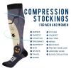 SKYSHU Halloween Compression Socks for Women Men(1 Pair), Non-Slip Circulation Knee High Stockings Long Tube Stocking for Running Cycling Travel Nurse Medical,20-30 mmHg view 4