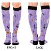 SKYSHU Halloween Ghost Pumpkin Compression Socks for Women Men(1 Pair), Non-Slip Circulation Knee High Stockings Long Tube Stocking for Running Cycling Travel Nurse Medical,20-30 mmHg view 2