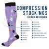 SKYSHU Halloween Ghost Pumpkin Compression Socks for Women Men(1 Pair), Non-Slip Circulation Knee High Stockings Long Tube Stocking for Running Cycling Travel Nurse Medical,20-30 mmHg view 4