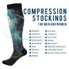 SKYSHU Halloween Castle Compression Socks for Women Men(1 Pair), Non-Slip Circulation Knee High Stockings Long Tube Stocking for Running Cycling Travel Nurse Medical,20-30 mmHg view 4