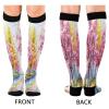 SKYSHU Painting Tree Compression Socks for Women Men(1 Pair), Non-Slip Circulation Knee High Stockings Long Tube Stocking for Running Cycling Travel Nurse Medical,20-30 mmHg view 2