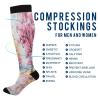 SKYSHU Painting Tree Compression Socks for Women Men(1 Pair), Non-Slip Circulation Knee High Stockings Long Tube Stocking for Running Cycling Travel Nurse Medical,20-30 mmHg view 4