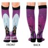 SKYSHU Halloween Castle Compression Socks for Women Men(1 Pair), Non-Slip Circulation Knee High Stockings Long Tube Stocking for Running Cycling Travel Nurse Medical,20-30 mmHg view 2