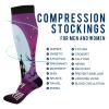 SKYSHU Halloween Castle Compression Socks for Women Men(1 Pair), Non-Slip Circulation Knee High Stockings Long Tube Stocking for Running Cycling Travel Nurse Medical,20-30 mmHg view 4